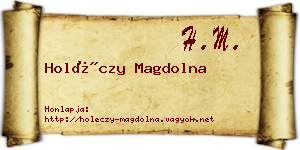 Holéczy Magdolna névjegykártya