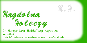 magdolna holeczy business card